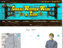 Tablet Screenshot of corralwesternwearandtack.com